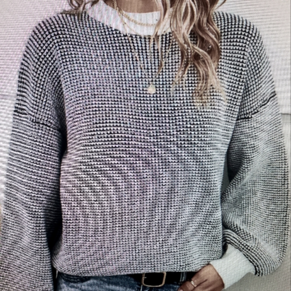 Black and white sweater